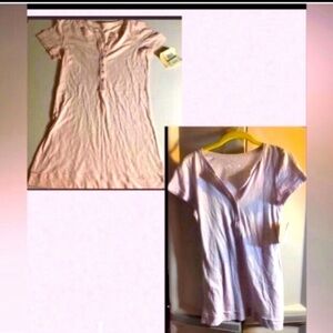 NWT Energie Short Sleeve Tees Long & Lean Button up